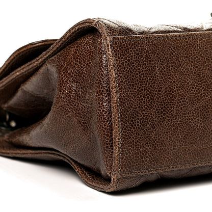 Chanel Crumpled Grained Calfskin Jumbo CC Crave Flap Brown 10 of 14