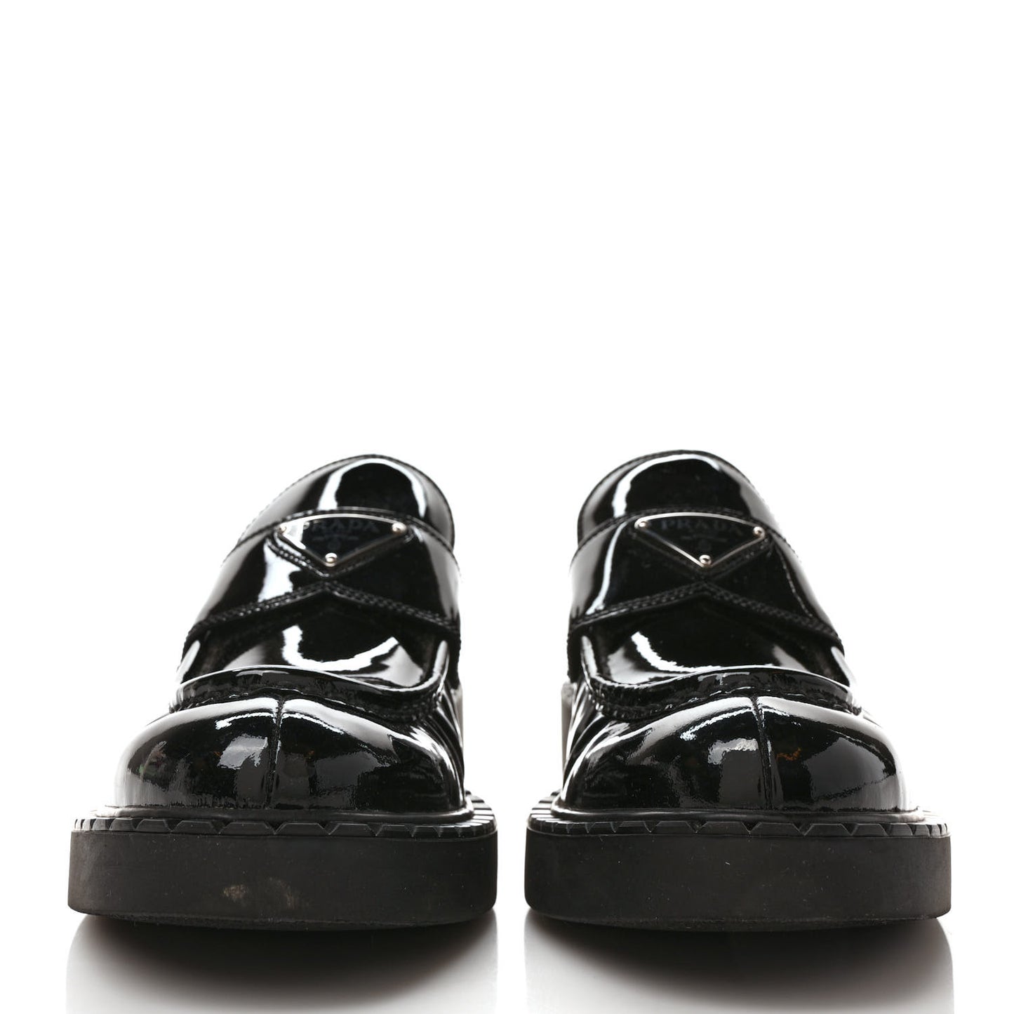 Vernice Triangle 50mm Loafers 39.5 Black