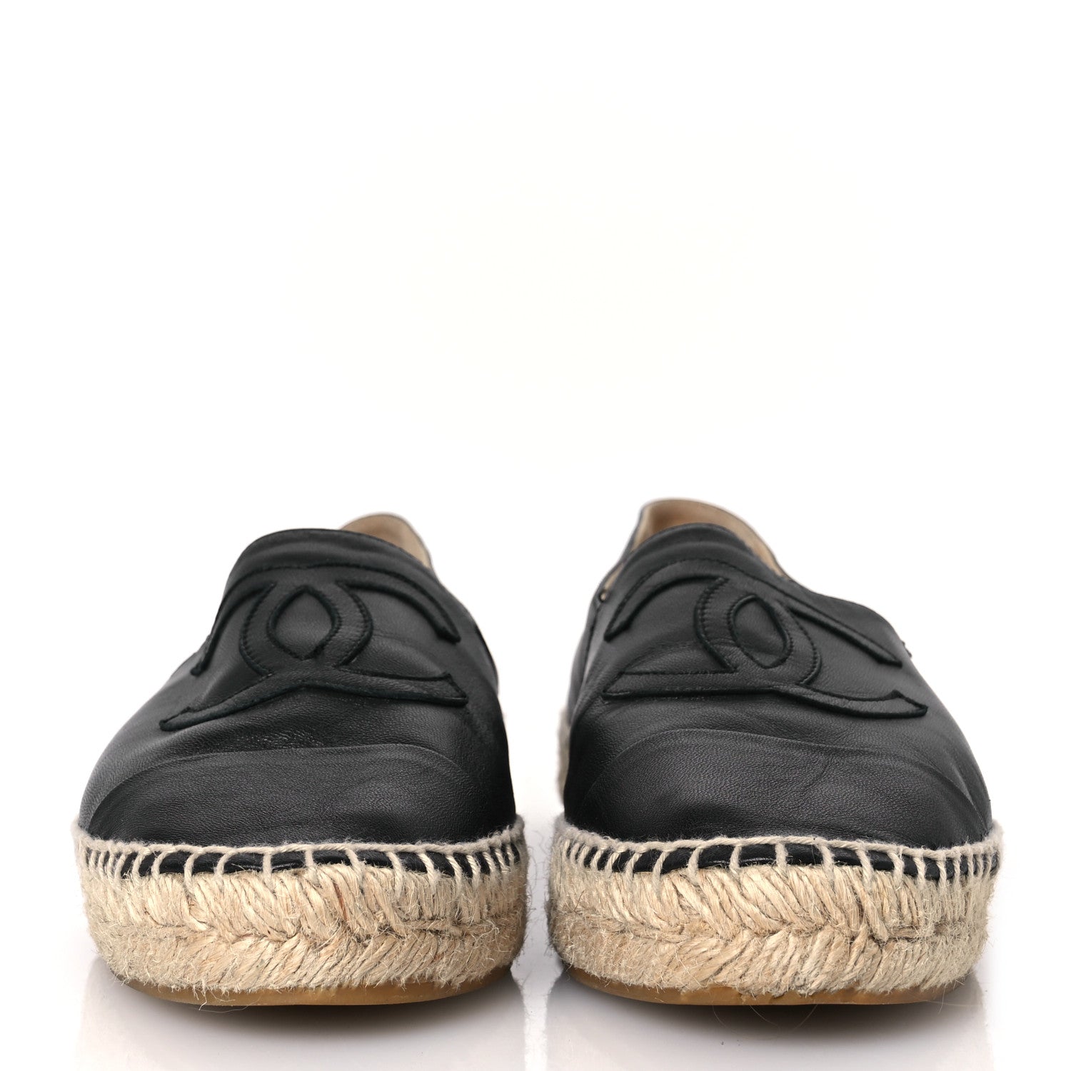 Chanel Lambskin CC Espadrilles 39 Black 3 of 14