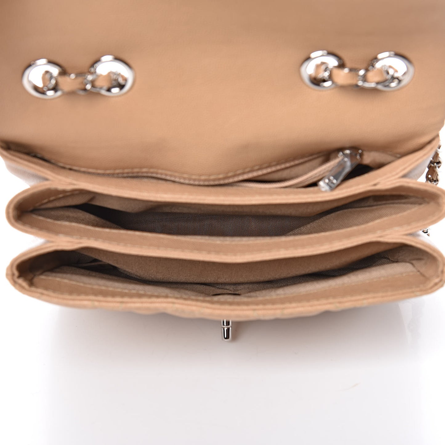 Caviar Quilted Medium Urban Companion Flap Beige