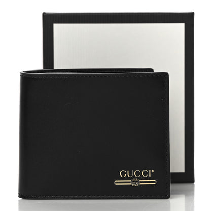 Gucci Plutone Calfskin Logo Bi-Fold Wallet Black 10 of 10