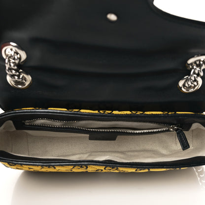Gucci Monogram Multicolor Matelasse Diagonal Small GG Marmont Shoulder Bag Yellow Blue 5 of 7