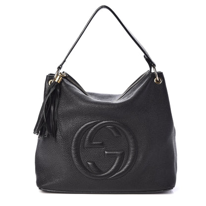 Gucci Pebbled Calfskin Large Soho Hobo Black 1 of 10