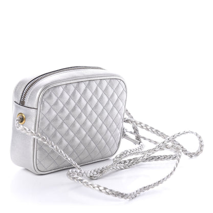 Gucci Laminated Nappa Web Trapuntata Mini GG Shoulder Bag Argento 2 of 7