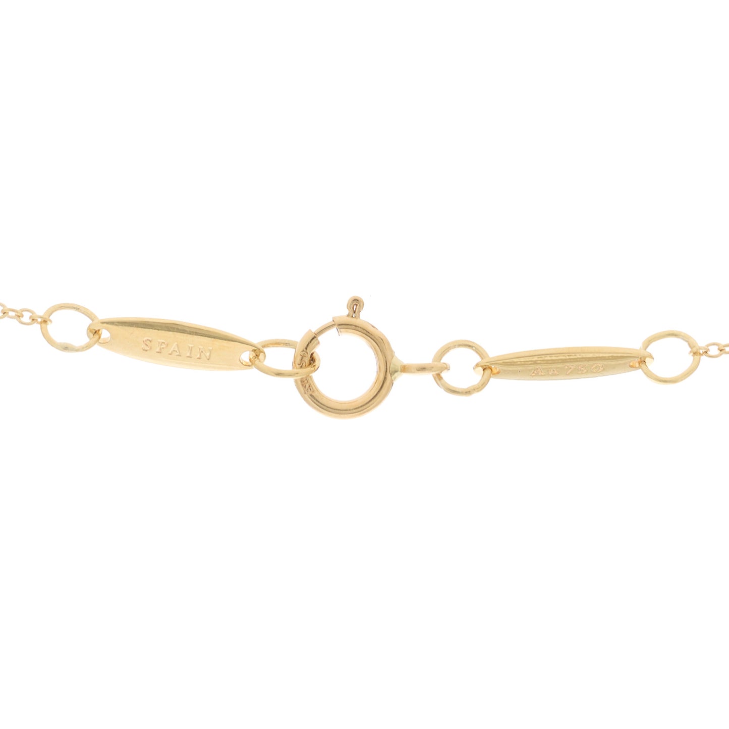 18K Yellow Gold 6.5mm Elsa Peretti Bean Pendant Necklace