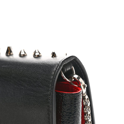 Christian Louboutin Calfskin Patent Jurassic Spikes Paloma Clutch Black 11 of 11