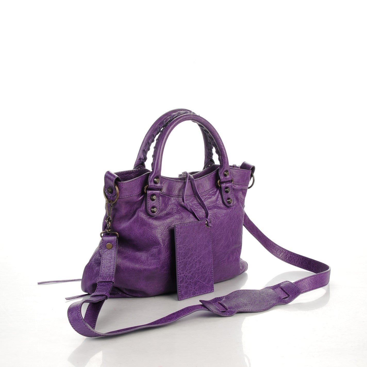 Balenciaga Agneau Classic Hardware Town Dark Violet 3 of 8