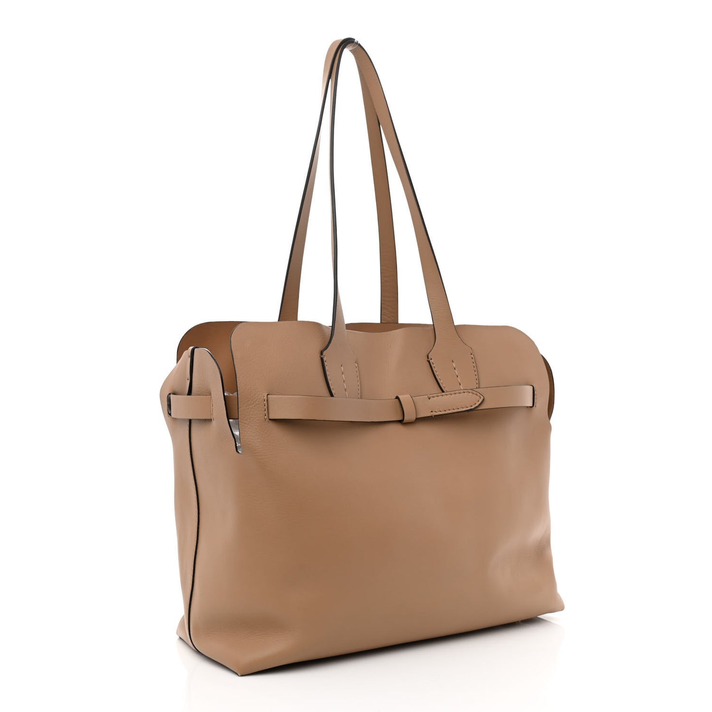 Soft Smooth Calfskin Medium Tote Camel