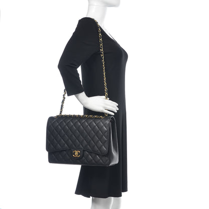 Chanel Caviar Quilted Maxi Double Flap Black 2 of 11