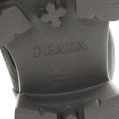 Prada Spazzolato Rois Re-Nylon Metal Triangle Logo Monolith Pouch Pocket 55mm Boots 36.5 Marmo 7 of 10