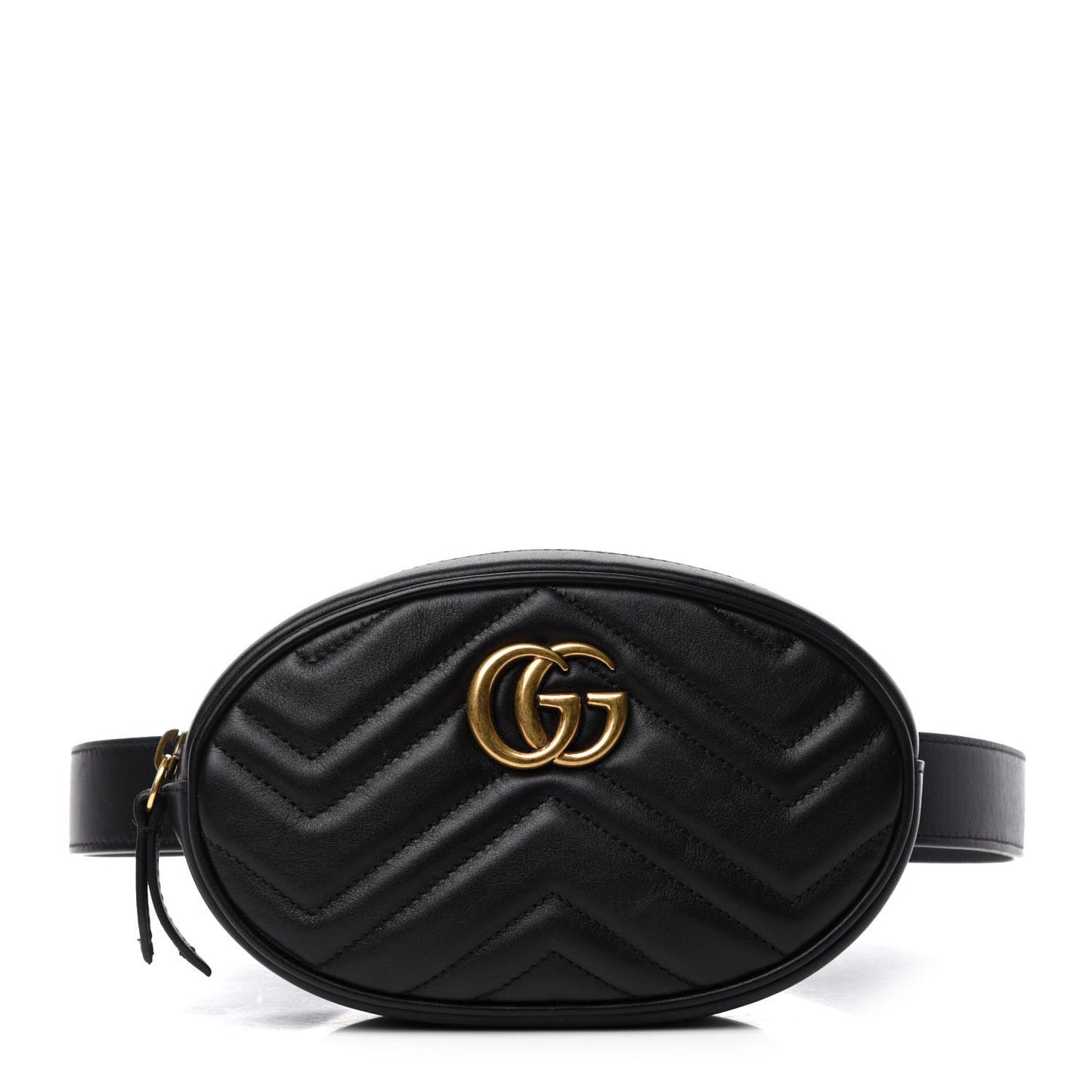 Calfskin Matelasse GG Marmont Belt Bag 85 34 Black