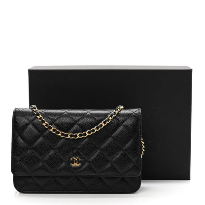 Chanel Caviar Quilted Wallet On Chain WOC Black 12 of 12