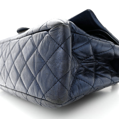 Chanel Metallic Aged Calfskin Quilted 2.55 Reissue 228 Flap Blue 10 of 13