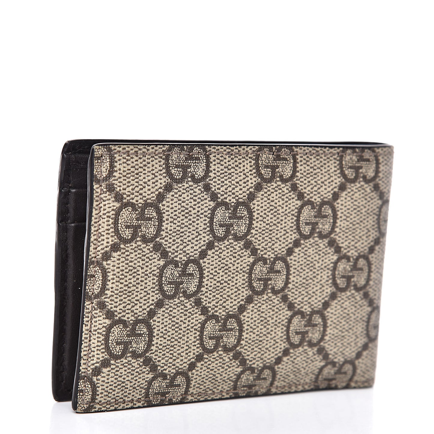GG Plus Monogram Bi-Fold Wallet Dark Brown