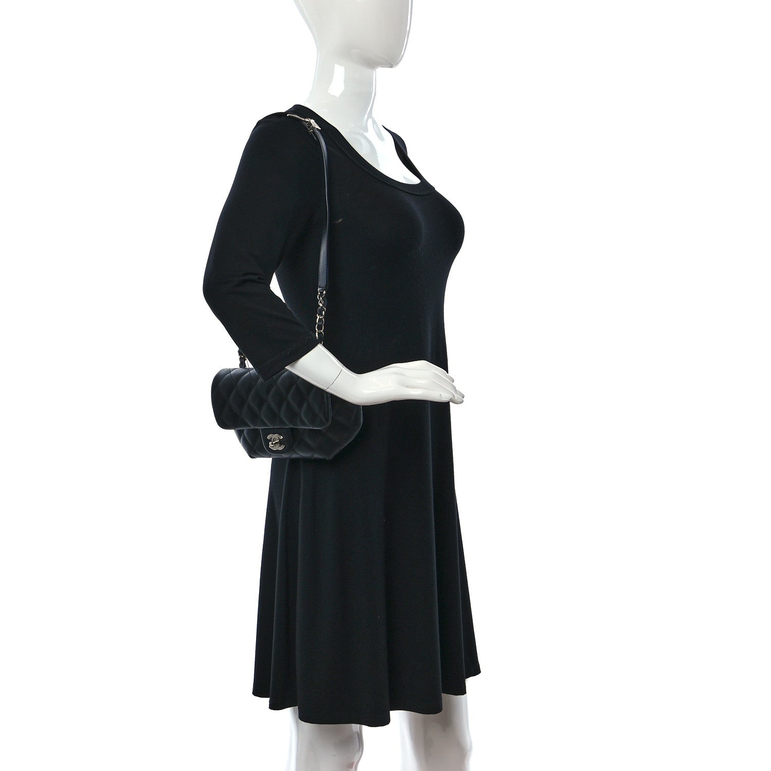 Chanel Calfskin Quilted CC Uniform Flap Belt Bag Black 2 of 9