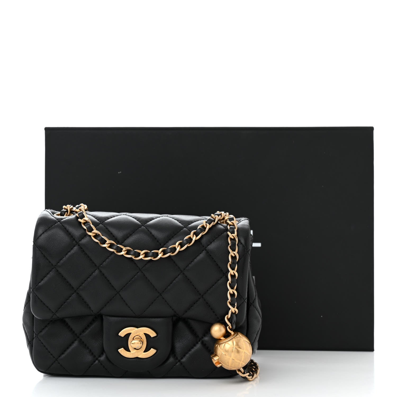 Chanel Lambskin Quilted Mini Pearl Crush Flap Black 12 of 12