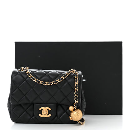 Chanel Lambskin Quilted Mini Pearl Crush Flap Black 12 of 12