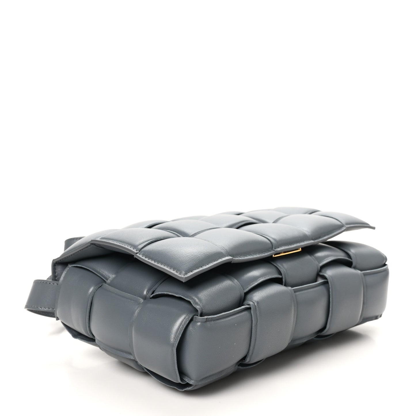 Nappa Maxi Intreccio Padded Cassette Crossbody Bag Thunder