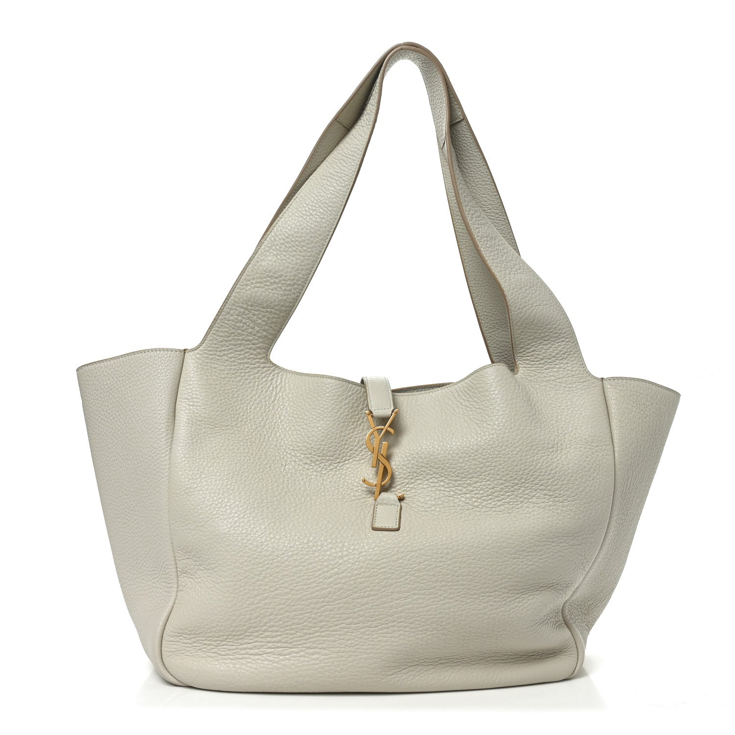 Saint Laurent Grained Deerskin Bea Tote Blanc Vintage 1 of 10