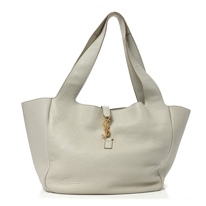 Saint Laurent Grained Deerskin Bea Tote Blanc Vintage 1 of 10