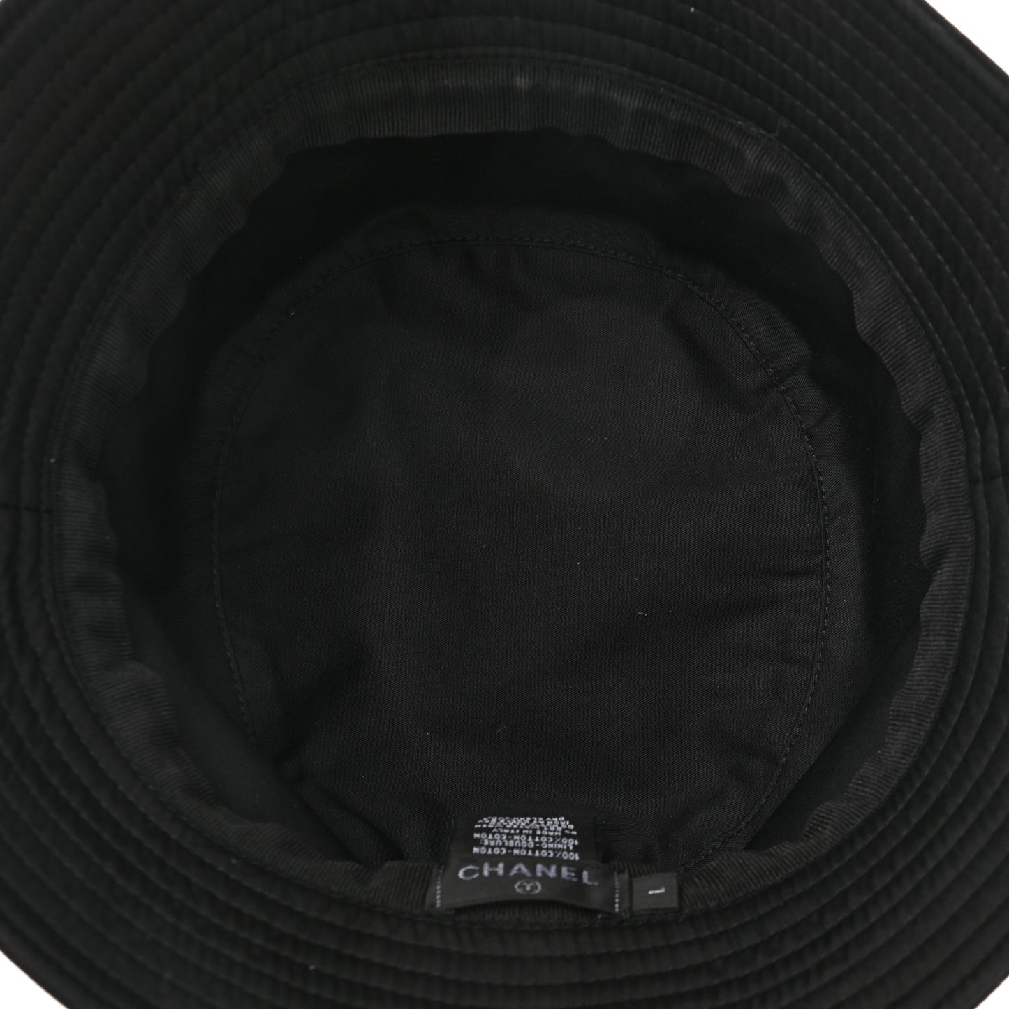 Cotton CC Bucket Hat L Black