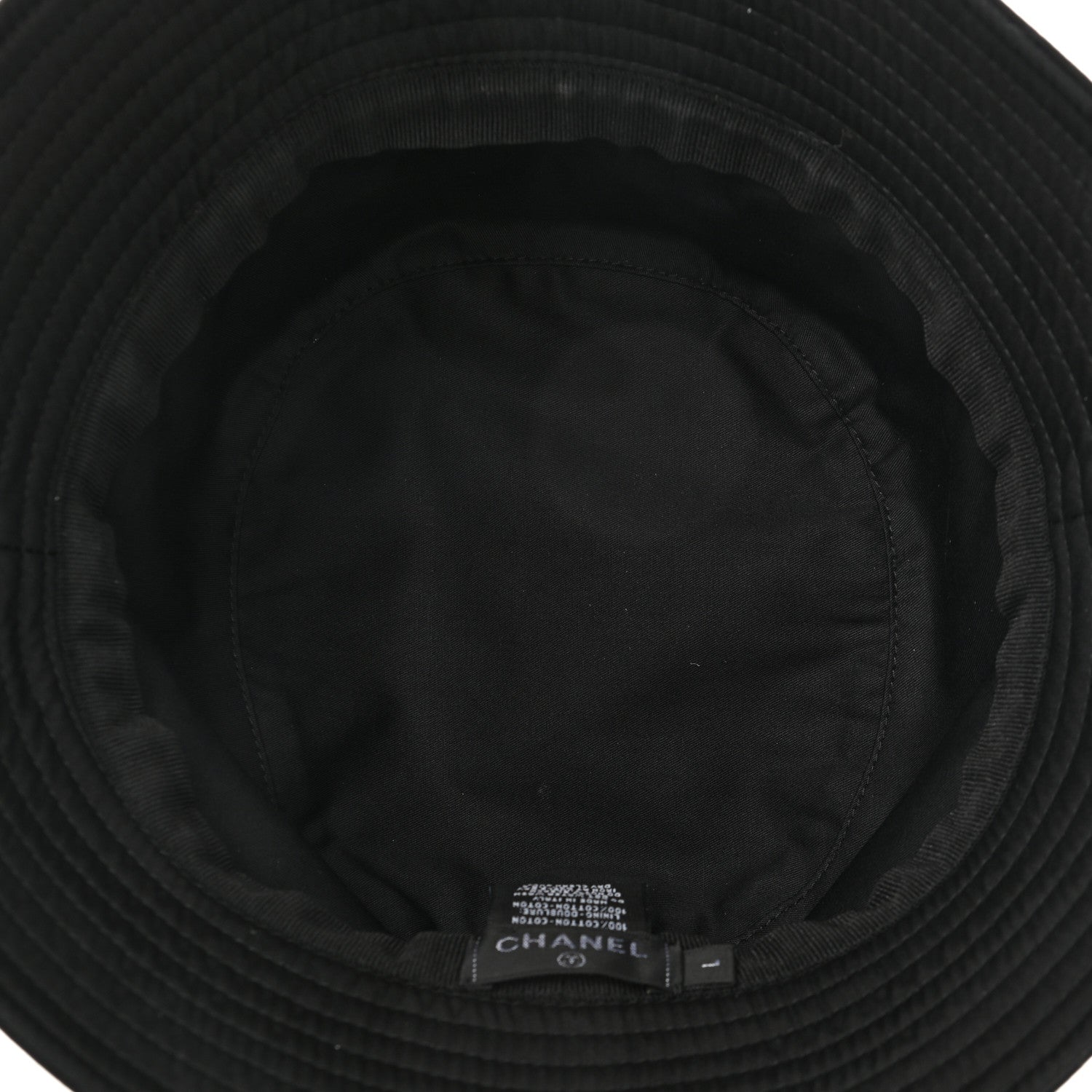 Chanel Cotton CC Bucket Hat L Black 7 of 12