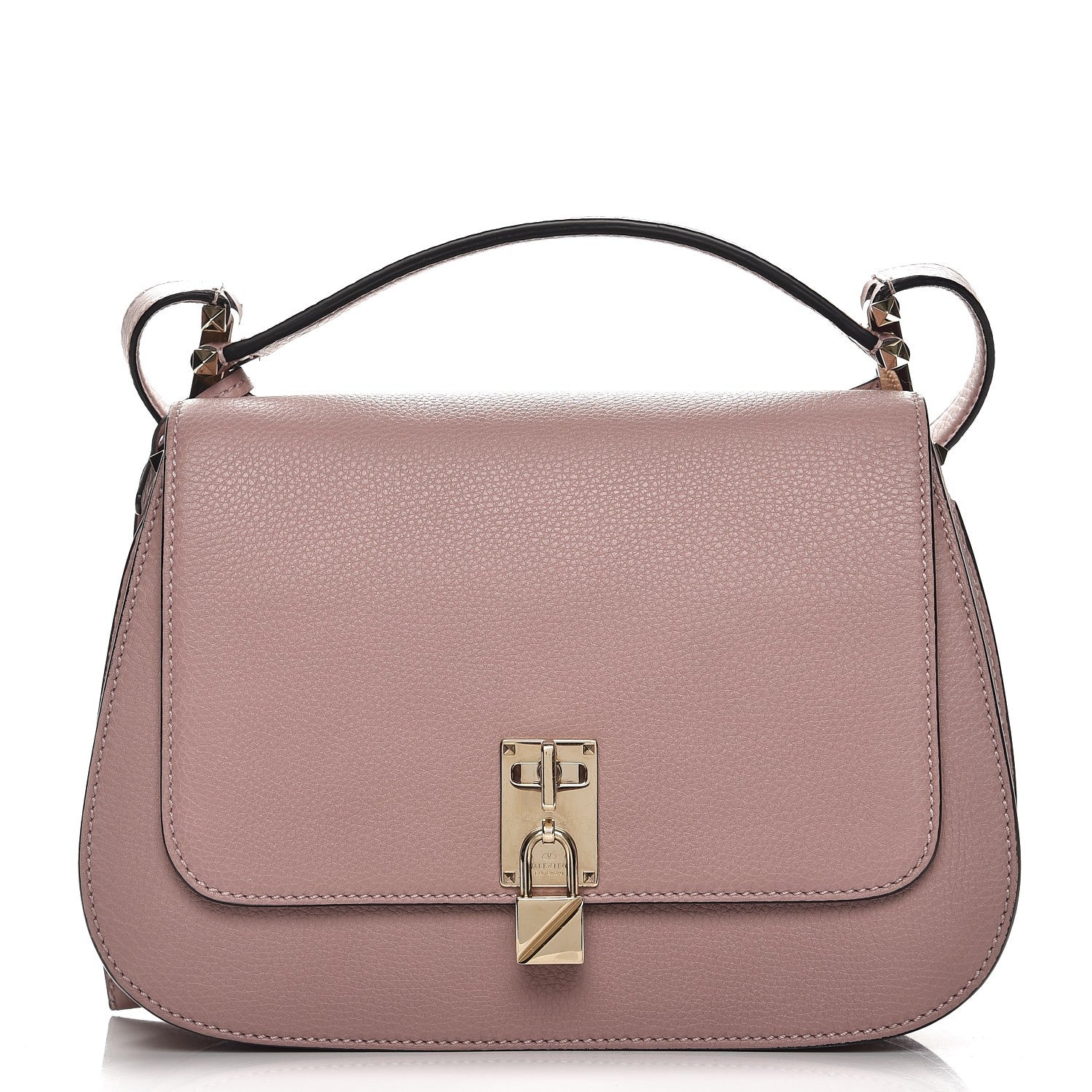 Valentino Garavani Pebbled Calfskin Joylock Flap Messenger Bag Lipstick 1 of 9
