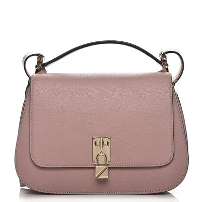 Valentino Garavani Pebbled Calfskin Joylock Flap Messenger Bag Lipstick 1 of 9