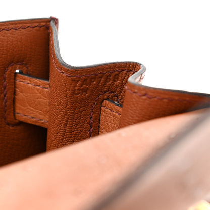 Hermes Ostrich Kelly Sellier 28 Gold 8 of 9