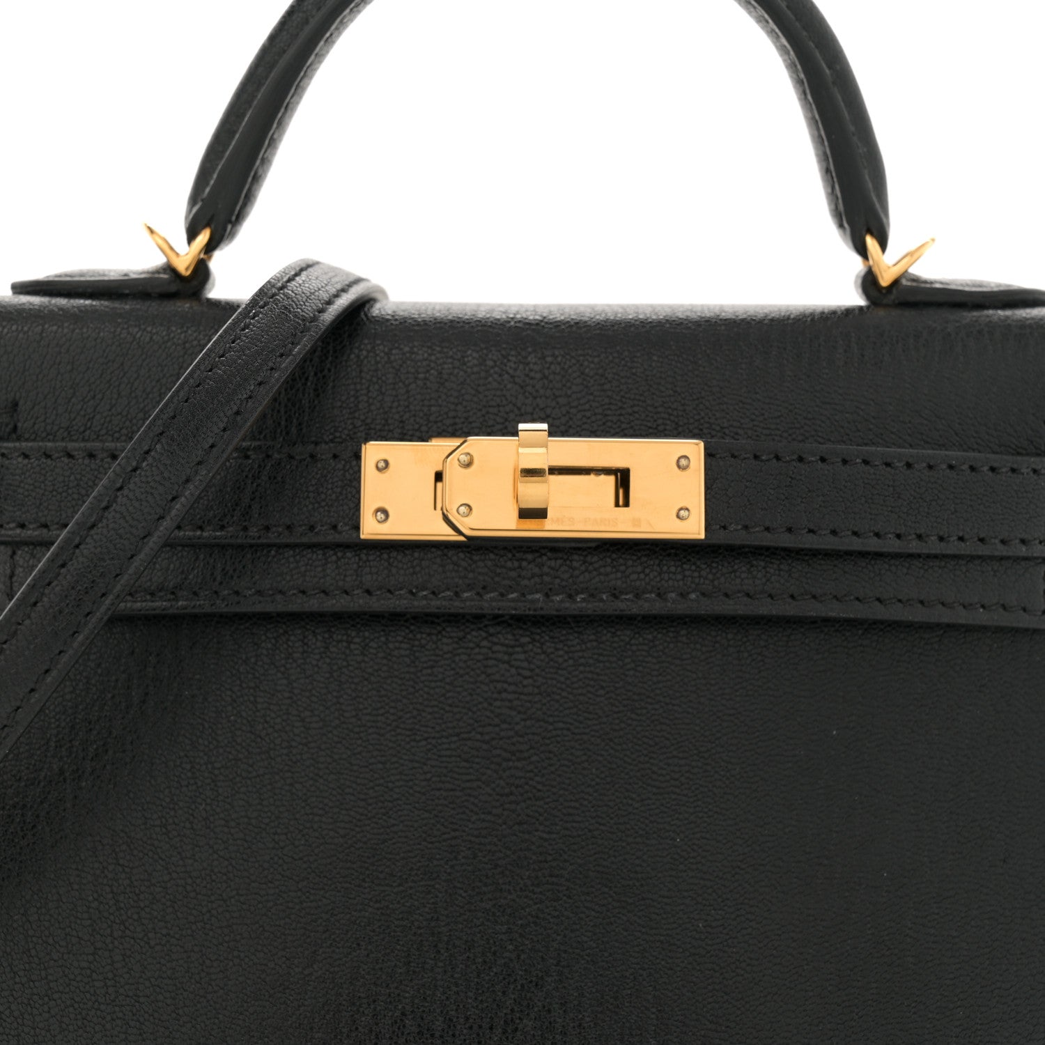 Hermes Chevre Chamkila Mini Kelly Sellier 20 Black 8 of 11