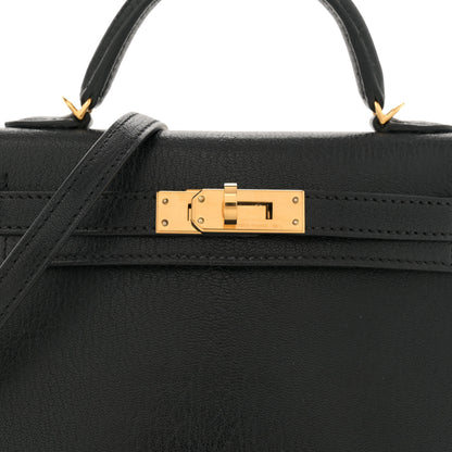 Hermes Chevre Chamkila Mini Kelly Sellier 20 Black 8 of 11