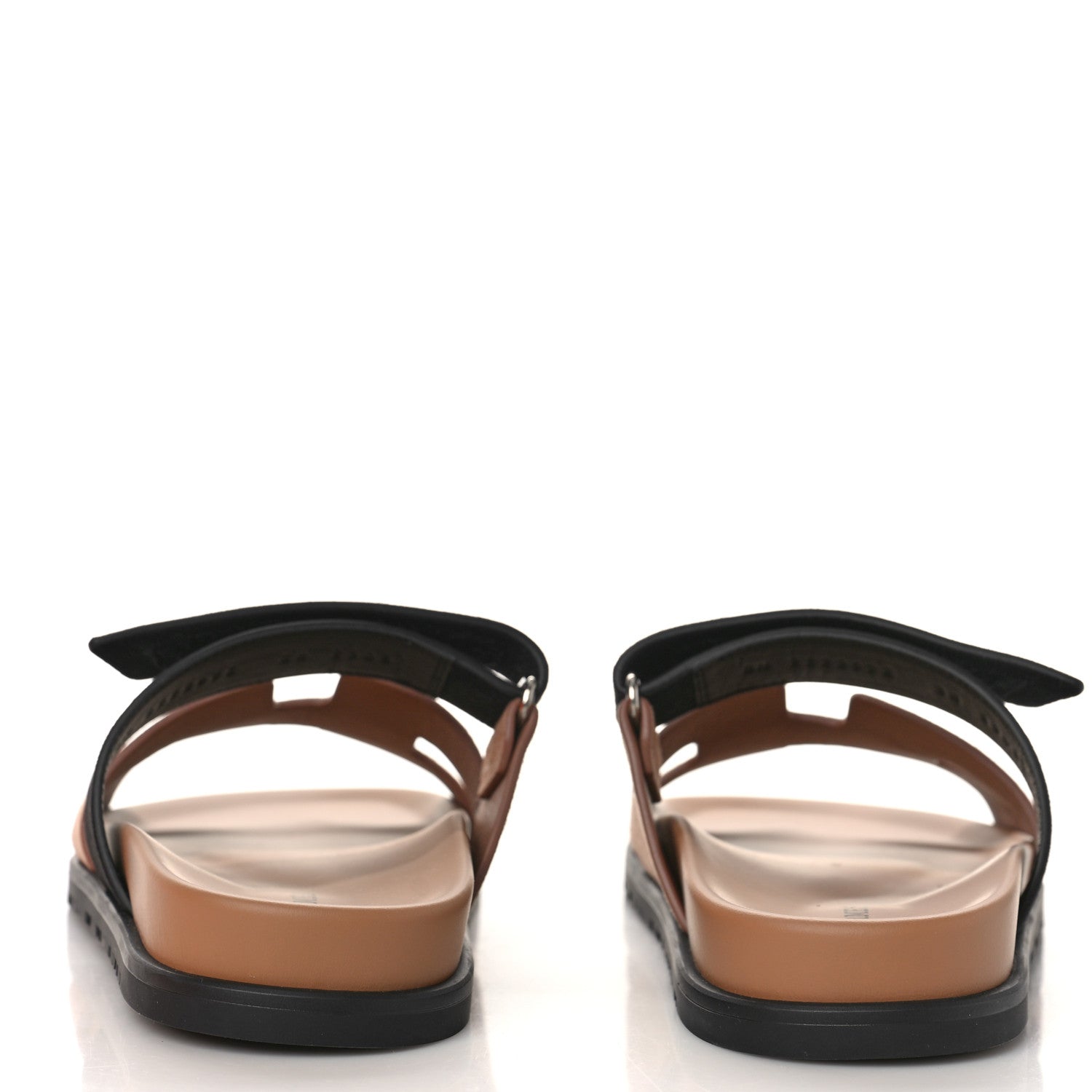 Hermes Suede Goatskin Womens Chypre Sandals 38 Rose Perle Black 5 of 10