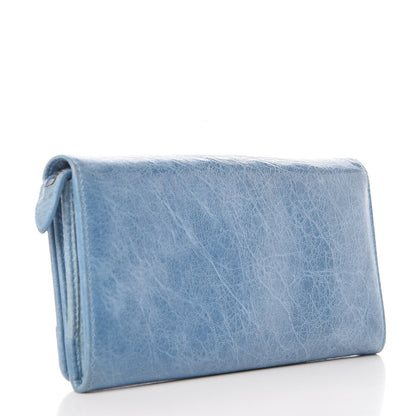 Balenciaga Agneau Classic Hardware Money Wallet Sky Blue 3 of 12