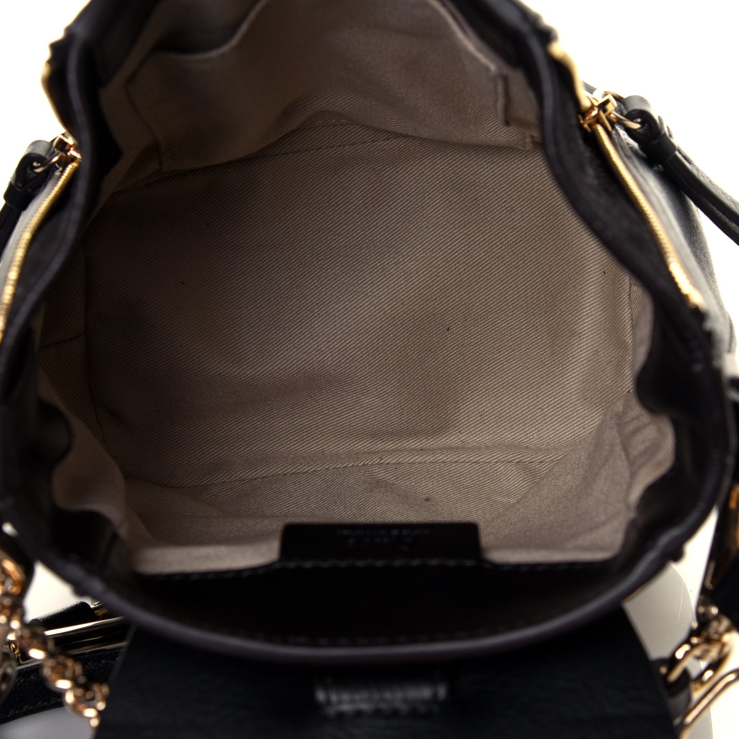 Suede Calfskin Mini Faye Backpack Black