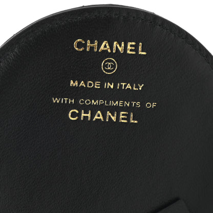 Chanel Lambskin Quilted Round Luggage Tag Black 4 of 6