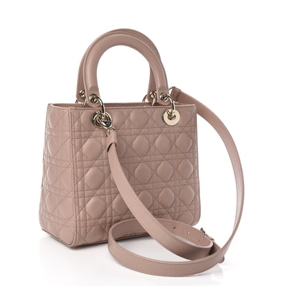 Christian Dior Lambskin Cannage Medium Lady Dior Bois de Rose 3 of 10