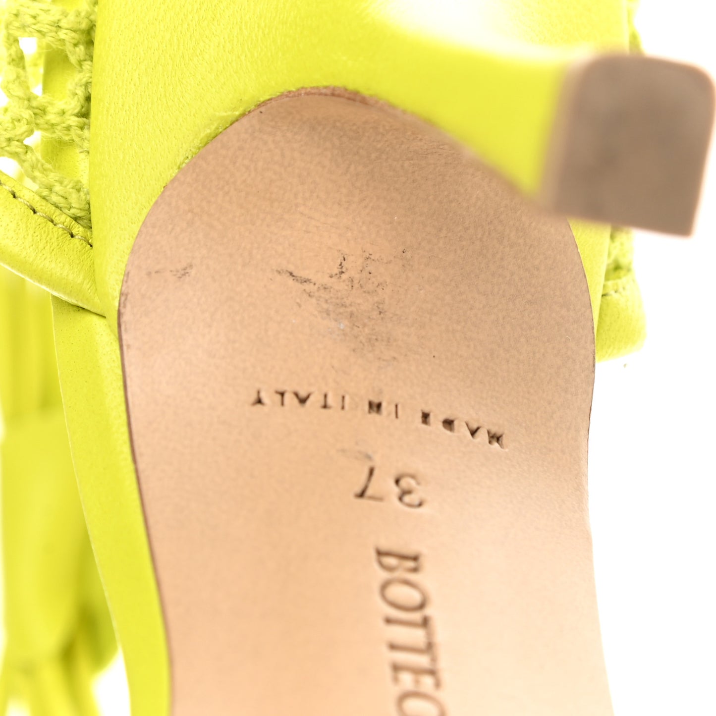 Mesh Nappa Stretch Ankle Tie Sandals 37 Kiwi