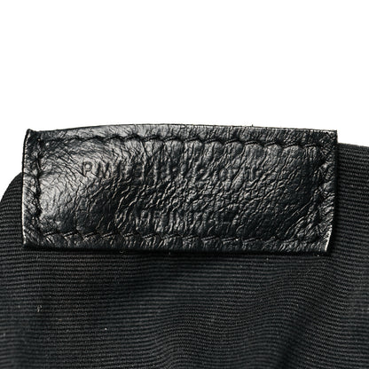 Saint Laurent Crinkled Calfskin Crocodile Embossed Monogram Medium Niki Chain Satchel Black 7 of 10