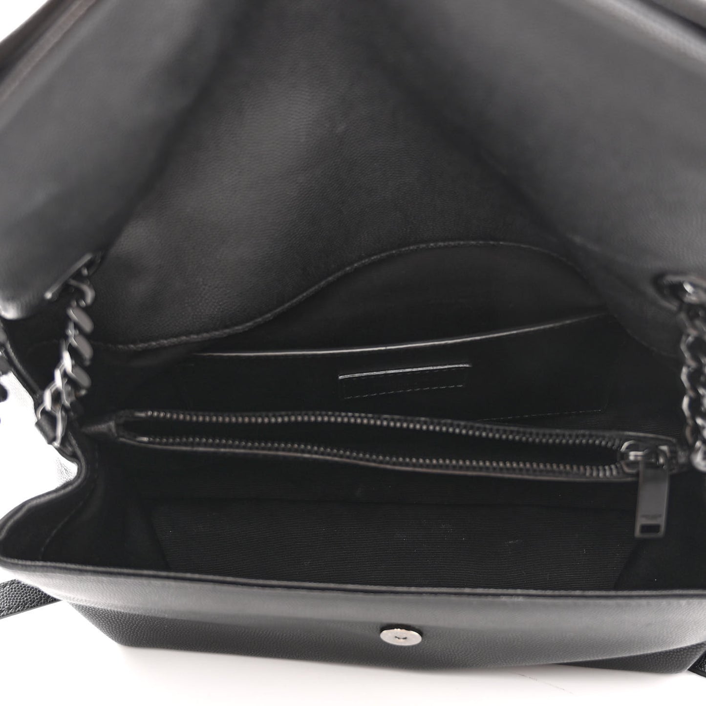 Grain De Poudre Medium West Hollywood Monogram Fold-Over Black