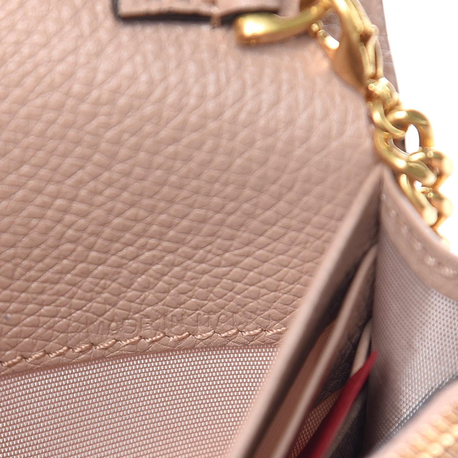 Valentino Garavani Grainy Calfskin Vlogo Wallet On Chain Rose Cannelle 8 of 10