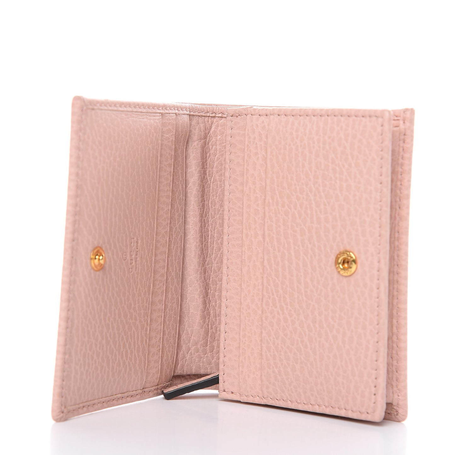 Dollar Calfskin GG Marmont Card Case Perfect Pink