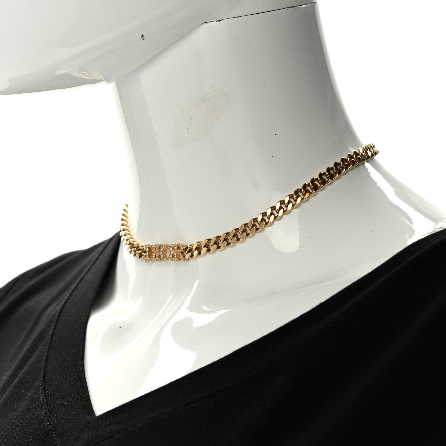 Christian Dior Metal Crystal Dio(r)evolution Choker Gold 2 of 5