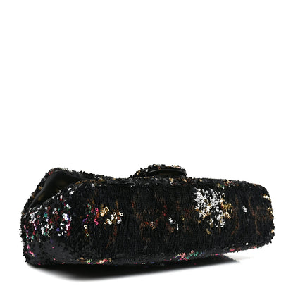 Chanel Sequin CC Small Single Flap Black Multicolor 4 of 10