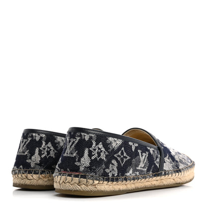 Louis Vuitton Monogram Denim Espadrille Flats 8.5 Blue 5 of 15
