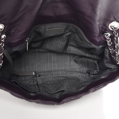 Chanel Lambskin In and Out Maxi Flap Purple 5 of 7