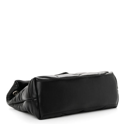 Saint Laurent Lambskin Quilted Small Loulou Puffer Monogram Chain Satchel Black 3 of 9