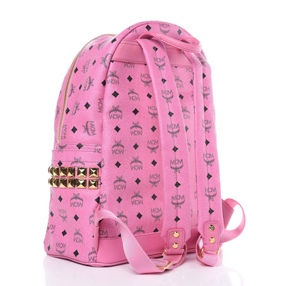 MCM Visetos Medium Side Studs Stark Backpack Pink 3 of 10