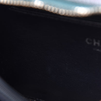 Chanel Iridescent Caviar Quilted Medium CC Filigree Vanity Case Dark Turquoise 10 of 12