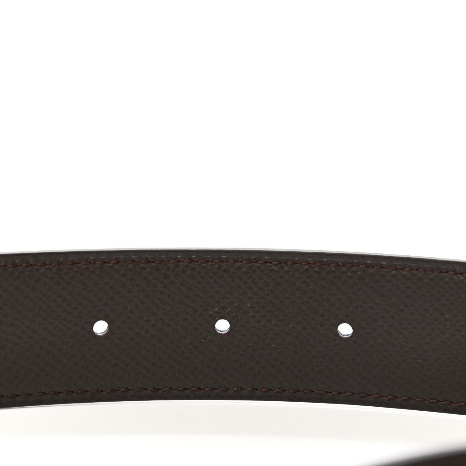 Hermes Epsom 32mm Belt Strap 90 Bleu Electrique Chocolate 5 of 5