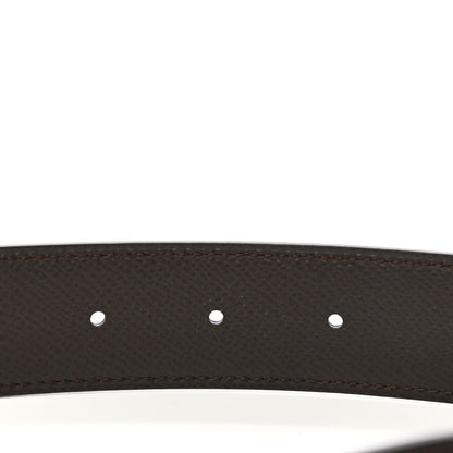 Hermes Epsom 32mm Belt Strap 90 Bleu Electrique Chocolate 5 of 5